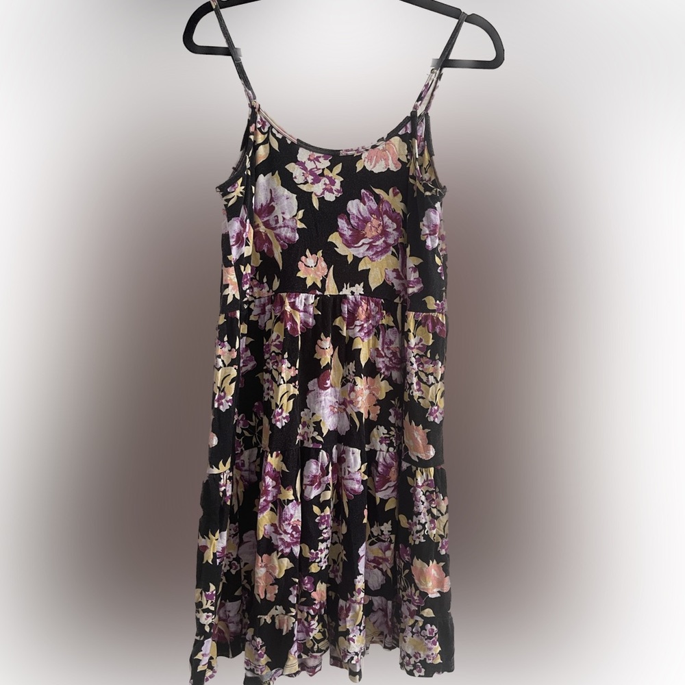Floral mini beach cover up